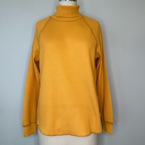 Everlane Mustard Waffle Top
